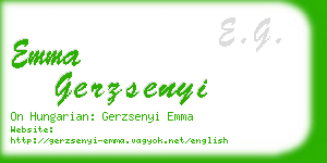 emma gerzsenyi business card